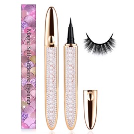AHNIK Eyeliner Lash Glue Latex-Free Suitable for Sensitive Eyes - Strong Hold Waterproof Eyelash Glue Pen for False Lashes (1P, Black)