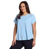 RBX Active Women's Workout Top with Mesh Panels, Crewneck Relaxed