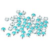 sourcing map 50Pcs Rhinestone Stud Refills, 8mm Dazzling 4 Claw