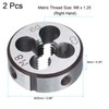 sourcing map 2pcs Round Threading Die M8 x 1.25 Metric