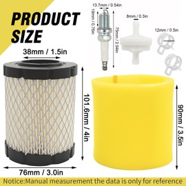 Hoypeyfiy 591583 Air Filter with Pre Filter Kit, Replacement for BS 215802 215805 215807 215872 215877 217802 Lawn Mowers Tractor Engines, Replaces 5429K 591383 798911