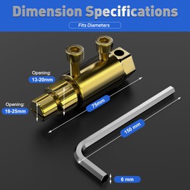 Semboh Broken Pipe Extractor Tool, Faucet & Valve Removal Set, 1/4" – 1" Pipe Compatibility, Stripped Screw Extractor Remover, Rusted Bolt Extractor, Gold