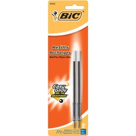 BIC Ball Pens Refills, Blue, 2-Pack