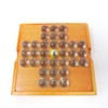 Tsumikiya Wooden Solitaire Board Game with Marbles Traditional Game Peg