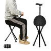 Walking Cane with Seat, Cane with Seat Folding Lightweight,Walking Stick