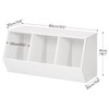 HOOBRO Toy Storage Cubby, Kids Bookshelf, Stackable 3-Bin Toy Storage