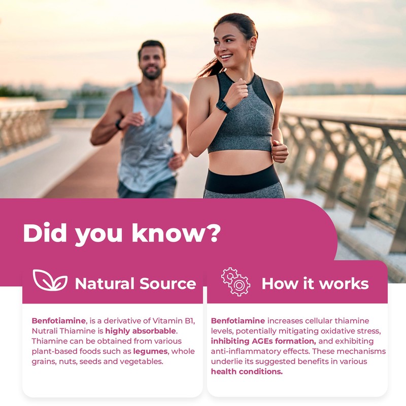 Nutrali New *BONUS SIZE* 150 capsules HIGHEST POTENCY Benfotiamine Complex