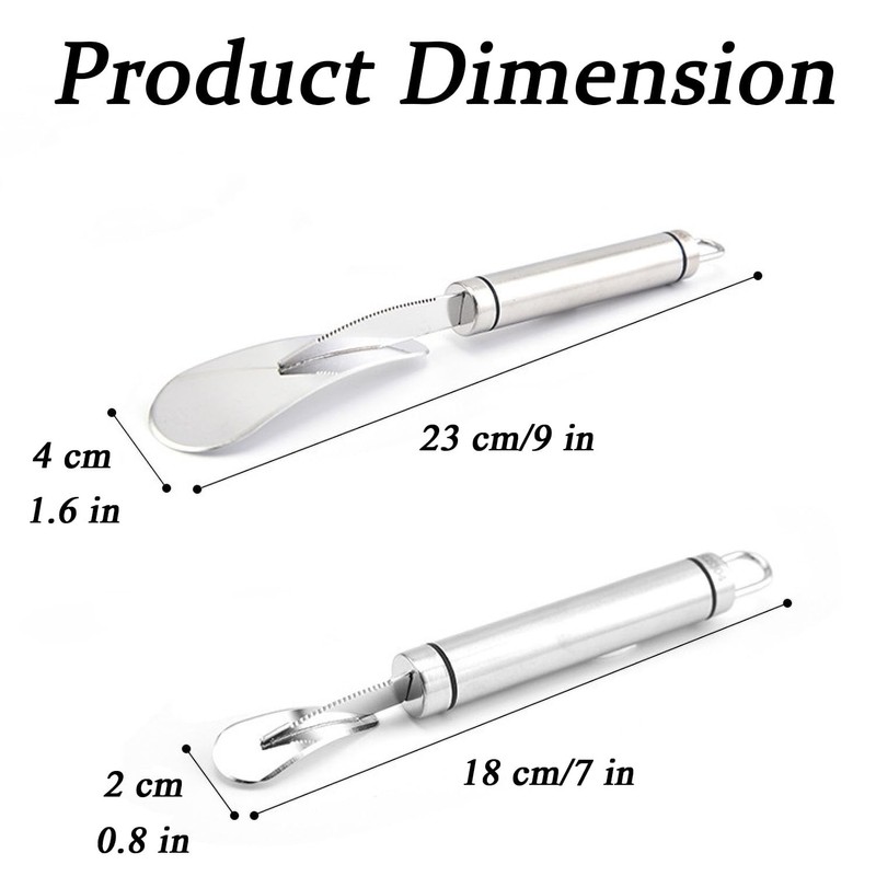 2 Pcs Stainless Steel Orange Grapefruit Citrus Peeler, Easy to