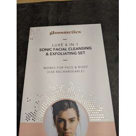 Glossmetics Luxe 4 in 1 Sonic Facial Cleansing & Exfoliating Device Purple