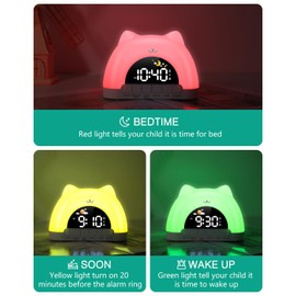 ORIA Kids Alarm Clock with Sleep Training, 11 RGB Color Night Lights, Dual Alarms, Snooze, Child Lock, 10 Sounds, 5 Brightness, Auto-Dim, Ok to Wake Clock for Toddlers, Boys, Girls | Nursery, Bedroom