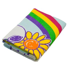 Snoopy Towel Blanket, Nap Kit, 33.5 x 45.3 inches (85 x 115 cm), Snoopy Rainbow and Sunflower (No.3036)