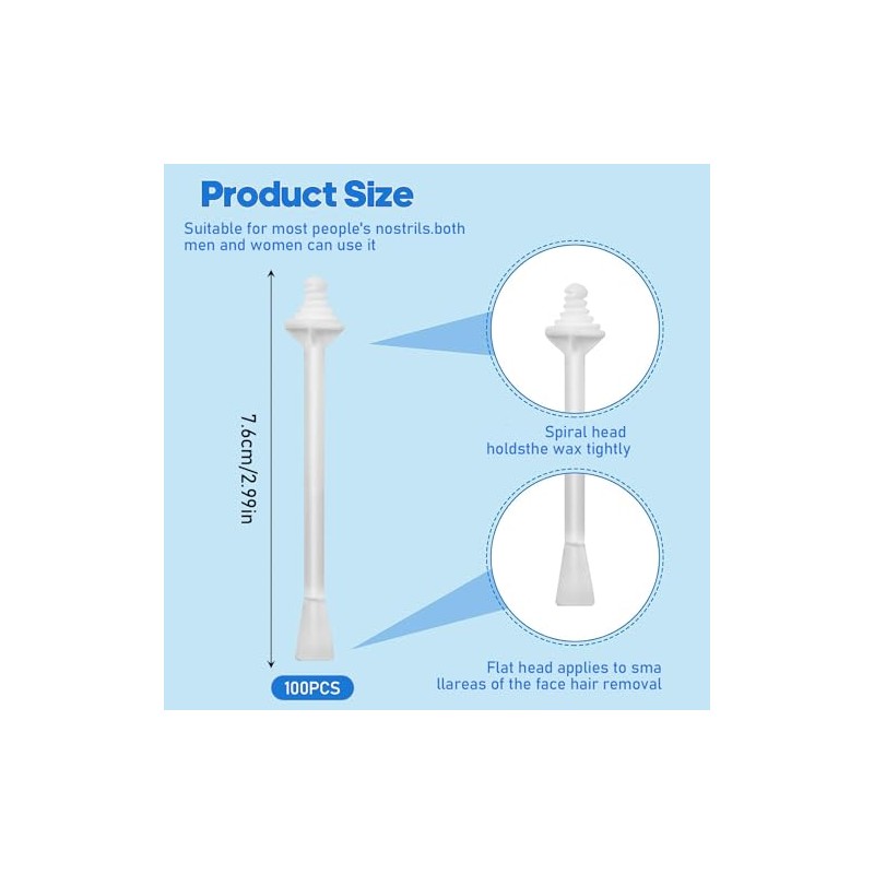 Nose Wax Sticks for Hair Removal 100 pieces ABS Double-headed
