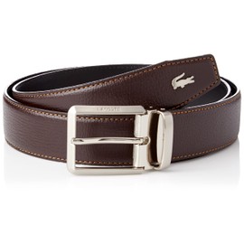Lacoste LB84670 Men's Cow Leather Business Belt, dark brown
