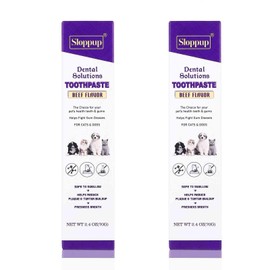Toothpaste | Teeth Cleaning and Fresh Breath Dental Care for Cymric Cat Kittens and Adult Cats | Soothes Inflamed Gums | Safe for Puppies | Vet Formulated 2 Pack (4.8 OZ)