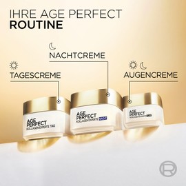 L'Oréal Paris Face Care Set, Anti-Ageing Day and Night Moisturiser for Firmer Skin, with Collagen Peptide, Age Perfect Collagen Expert Face Creams, 2 x 50 ml