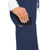 Med Couture Women's Peaches Collection Seamed Jogger Scrub Pant, Navy,