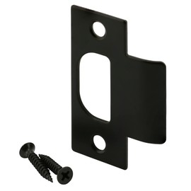 Prime-Line E 2795 Tee Strike Schlage with Screws, Matte Black Finish (Single Pack)