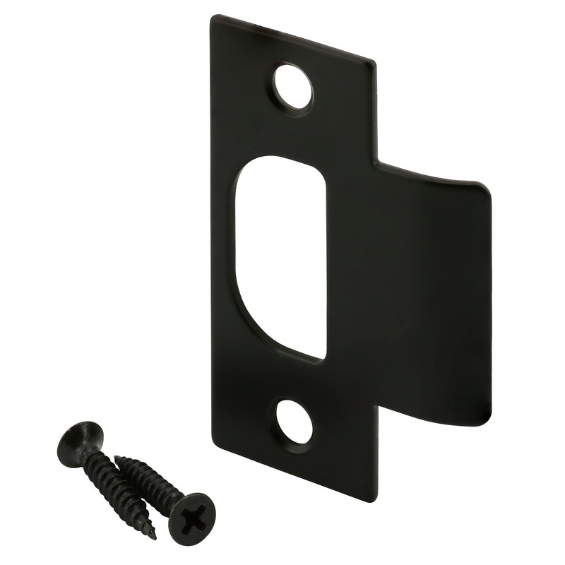 Prime-Line E 2795 Tee Strike Schlage with Screws, Matte Black