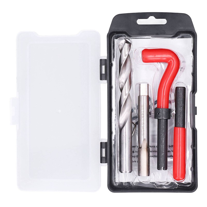 15Pcs/Set Thread Repair Kit Insert Compatible Hand Tool for Auto