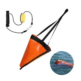 Sea Anchor Easy Recovery Rope Twist Prevention Parachute Anchor Ready to Use Troll Fishing Kayak Sup Inflatable Boat Sea Kayak Kayak Bass Boat Mini Boat Fishing Canoe 30ft Kayak Tow Rope Insert(Small
