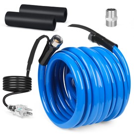 WABUPD 15FT Heated Water Hose for RV,Heated Drinking Water Hose with Thermostat,Lead and BPA Free,1/2" Inner Diameter,Temperatures Down to -40°F Self-Regulating,Blue Appearance (15FT)