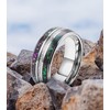 Truly Alpha Tungsten Wedding Band - 8mm Silver Tungsten Galaxy