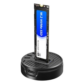 M.2 NVMe & SATA SSD Docking Station, 10Gbps SSD Reader Adapter Card Reader, Plug & Play, Supports M/B+M Key SSDs (2230-22110), Dual Protoco Hard Drive Enclosure for Laptop/PC