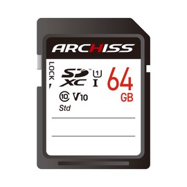 ARCHISS 64GB SDXC Card UHS Speed Class 1 Video Speed Class 10 AS-064GSD-SU1