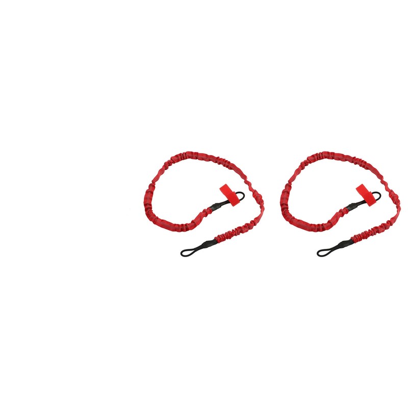 2Pcs Kayak Paddle Leash Nylon Rubber Corrosion Resistant Stretchable Anti
