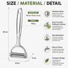 Double-Head Vegetable Peeler for Kitchen Prep – Stainless Steel Fruit