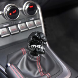 Bashineng Skull Shift Knob Transmissions Gear Shifter Stick Handle Shifting Lever Fit Most Manual Automatic Cars Truck SUV (Black)