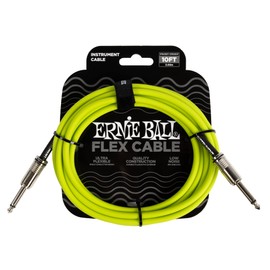 Ernie Ball Ernie Ball Instrument Cable, 1/4" Mono, Green, 10ft (P06414)