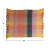 Creative Co-Op Patterned Wool and Acrylic Ruffled Throw Blanket, Multicolor