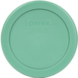 Pyrex 7202-PC Round 1 Cup Green Plastic Lid Cover (4 Pack)