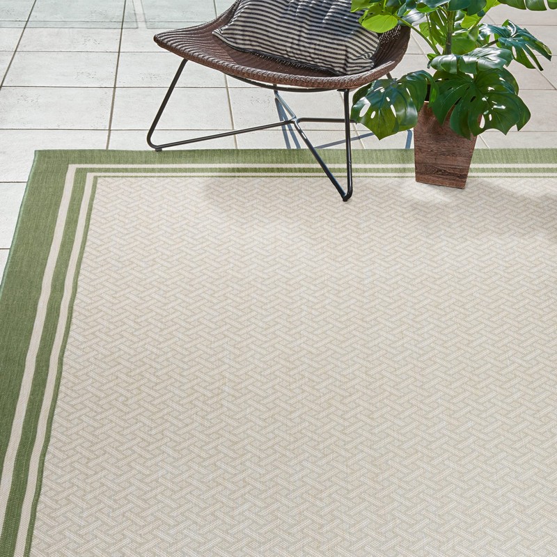 Gertmenian Indoor Outdoor Area Rug, Classic Flatweave, Washable, Stain &