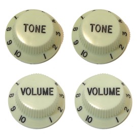 Lime Green guitar control knobs 0-10 scale 2x tone + 2x volume Speed Knob for Stratocaster Telecaster Gibson Ibanez Etc.