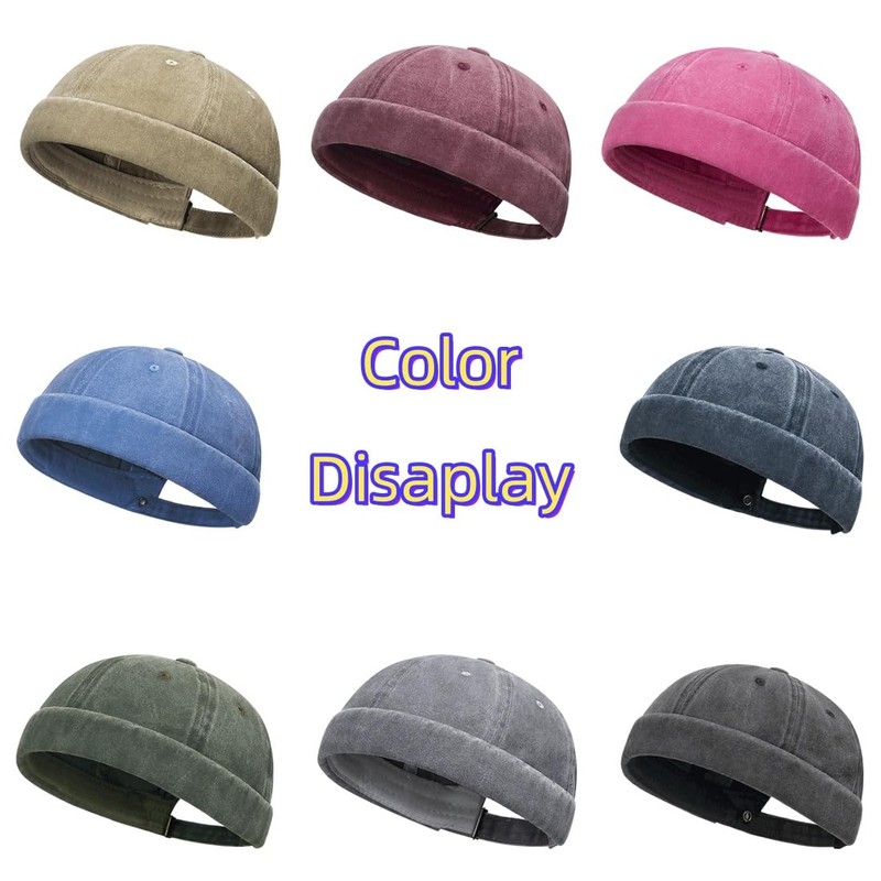 YKDLLF Cotton Docker Cap Sailor Hat Harbour Hat Summer Docker