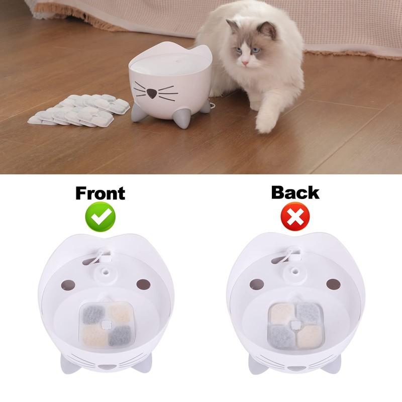 SAMANIJA 12-Pack Cat Water Fountain Filters, Compatible with Catit PIXI