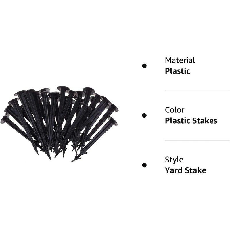 50 Pack 4.5 Inch Plastic Garden Stakes, Heavy Duty Landscape