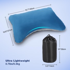 REDCAMP Memory Foam Camping Pillow, Lightweight Small Travel Pillow with Removable Pillow Cover, Easy to Clean