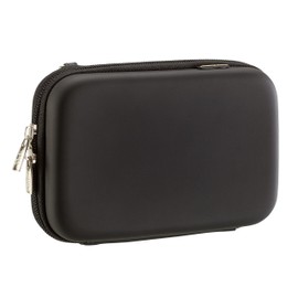 RIVACASE Festplatten/GPS Tasche bis 2.5" - Wetterbeständige Hartschale mit elastischen Band zur Sicherung und Zubehörfächern - Schwarz