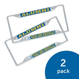 Desert Cactus Texas A&M University Kingsville Car Accessories Metal License Plate Frame for Front or Rear of Car (Alumni 2 Pack)