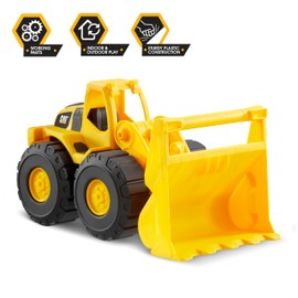 CAT Construction Toys, 15" Front Loader Construction Toy, Ages 2+, Sturdy Plastic, No Batteries Required, Tough Rigs Series