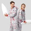 Giggling Getup Grey Women Adults Christmas Pajamas with Hood, Loose