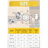 Caianwin 50Pcs 1/4"-20 Stainless Hex Nuts 304 Stainless Steel Nuts