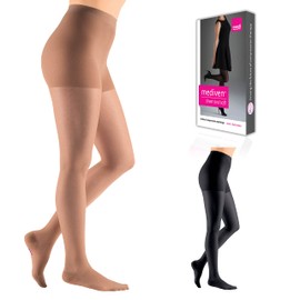 mediven sheer & soft for Women, 30-40 mmHg Panty Closed Toe Compression Stockings, Natural, V-Standard