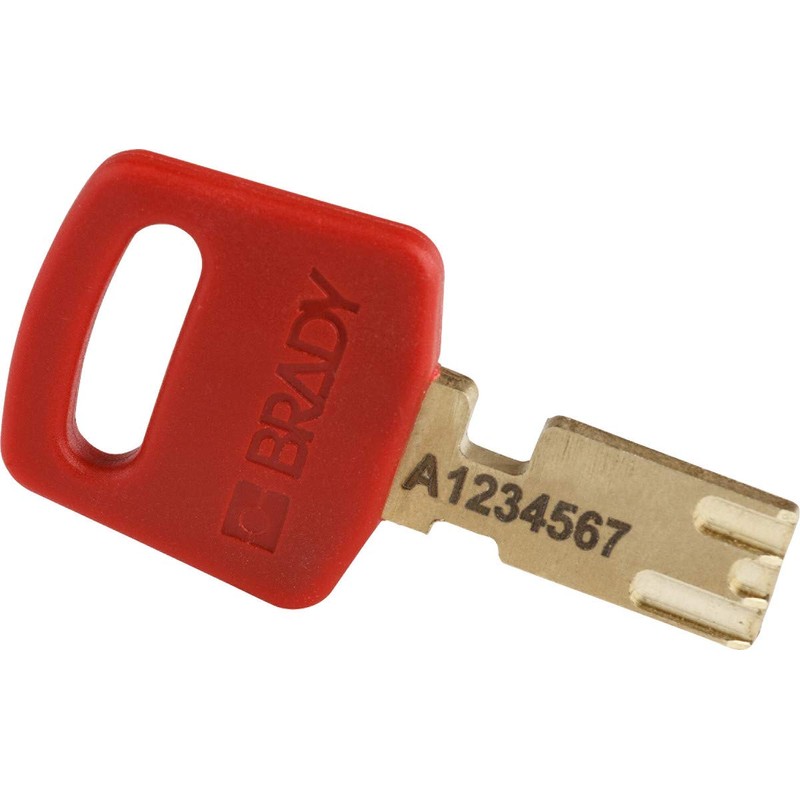 Brady SafeKey Lockout Padlock Aluminum Red 1.5" Steel Shkl