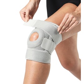 Knee Braces for Knee Pain Knee Brace for Women Men, Patellar Tendon Support Strap, Knee Brace for Meniscus Tear Knee Compression Sleeve for Knee Pain (Gray)