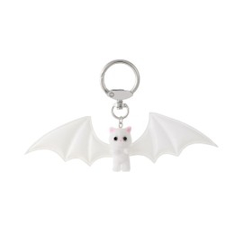 Thalireth Y2k Cute Bow Kitty Keychains Fuzzy Cat Bag Charms Kawaii Aesthetic Heart Key Pendant For Tote Bags Backpack Purse (White1)