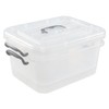 Zopnny 2-Pack Plastic Storage Latch Box, Clear Containers with Lids,
